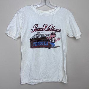 Vintage 1970s/80s Puerto Vallarta 4 Stages of Tequila T-Shirt, Fajer Size Small